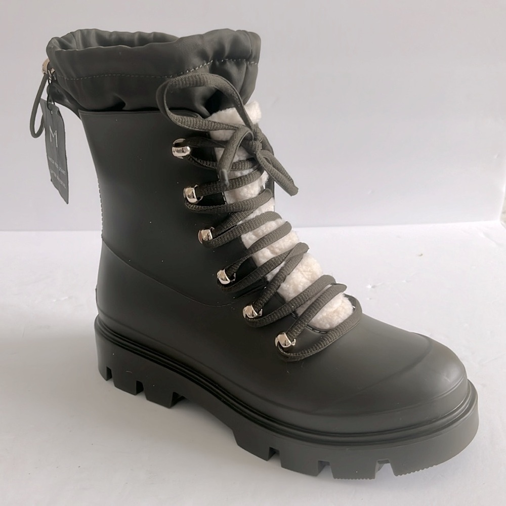 Marc Fisher $239 Women’s Weatherproof Lug Sole Military Green Boots Size 5 NWT - Picture 2 of 6